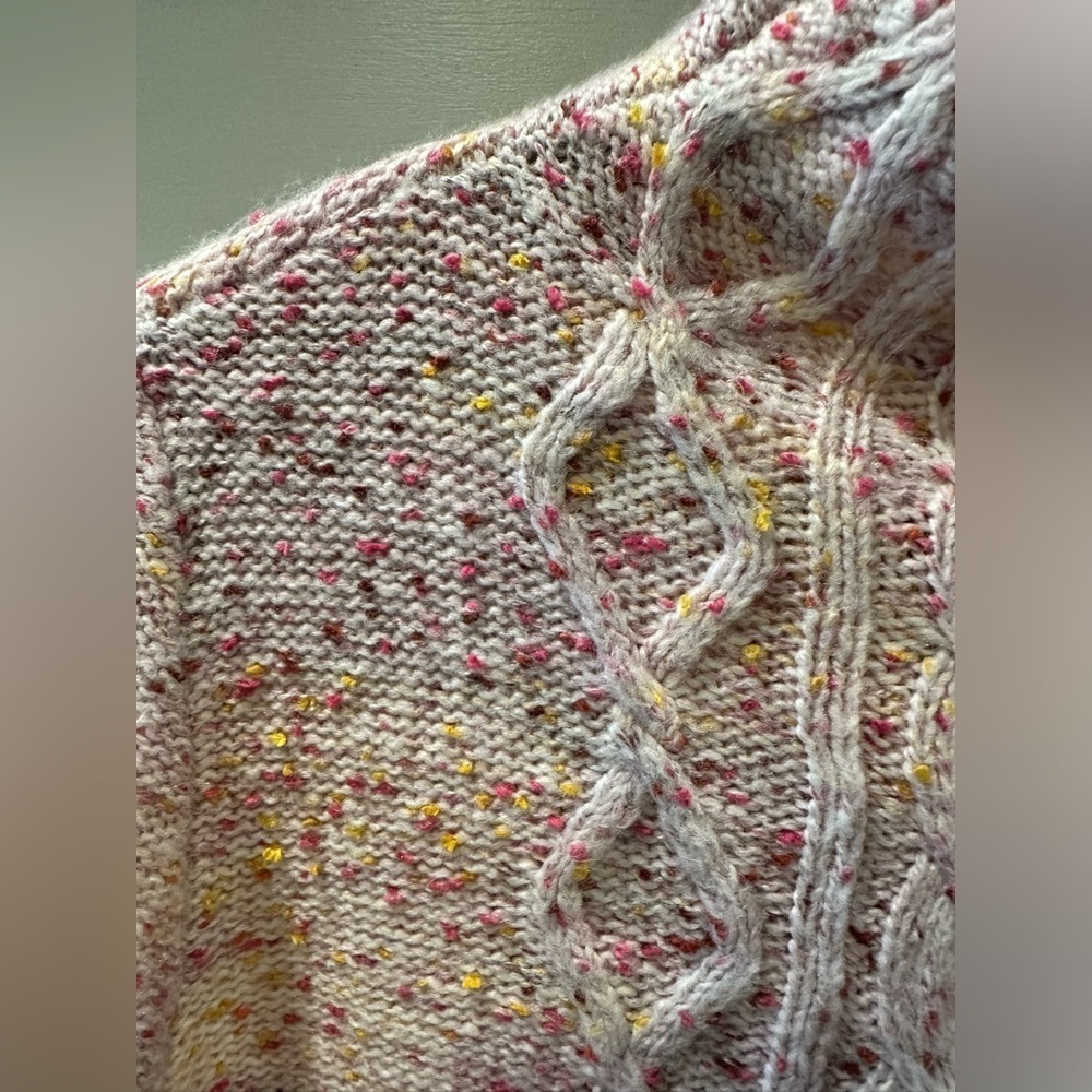 LOFT Outlet Women's Speckled Cable Knit Sweater- size Medium - Picture 4 of 6